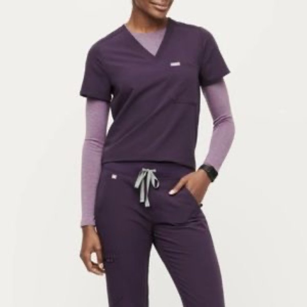 Figs XS Catarina Top in Purple Shadow